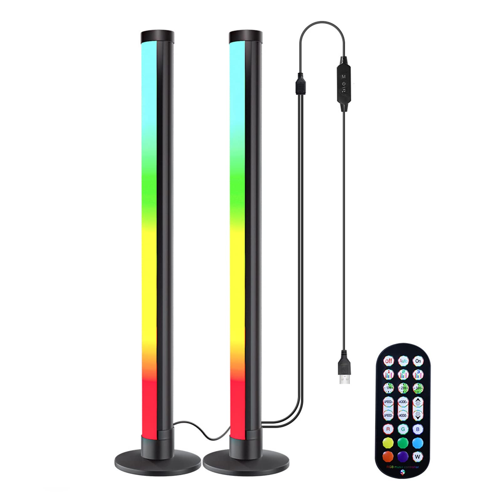 Flatware Barras de luz LED Inteligentes, iluminación Ambiental Que Cambia de Color RGB, luz de Fondo de TV, Luces de Ambiente, Control de aplicación Bluetooth, con 213 Modos dinámicos