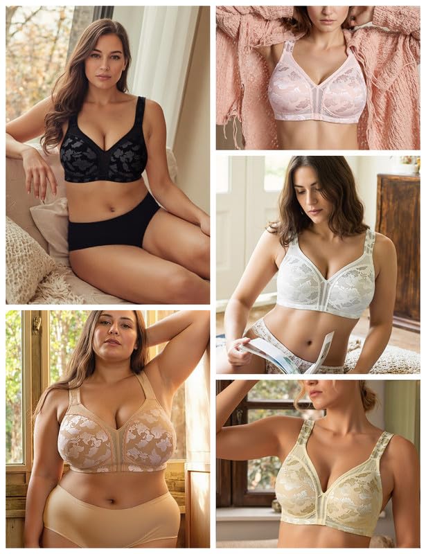 Wingslove Femme Soutien-Gorge Minimiseur Grande Taille Non Rembourré sans Armature Reggiseni du Quotidien