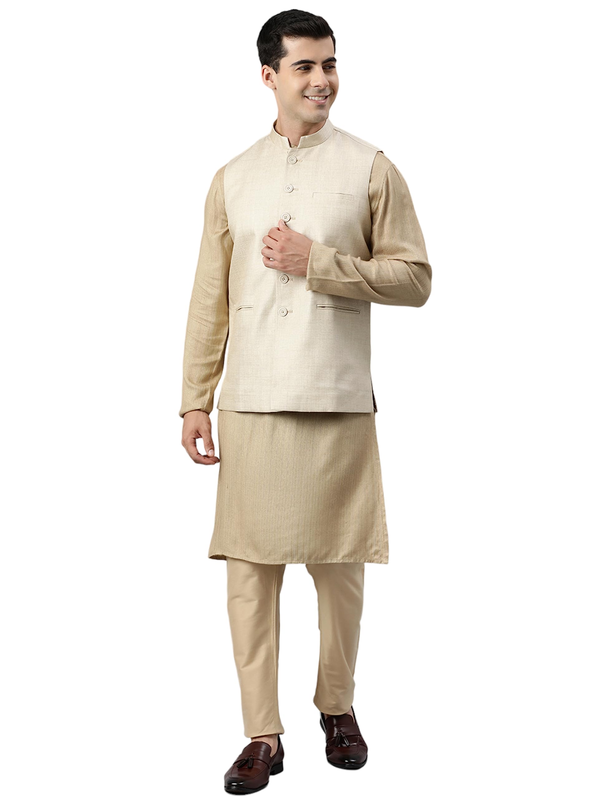 Men's Art Silk Solid Sleeveless Jacket-image-27
