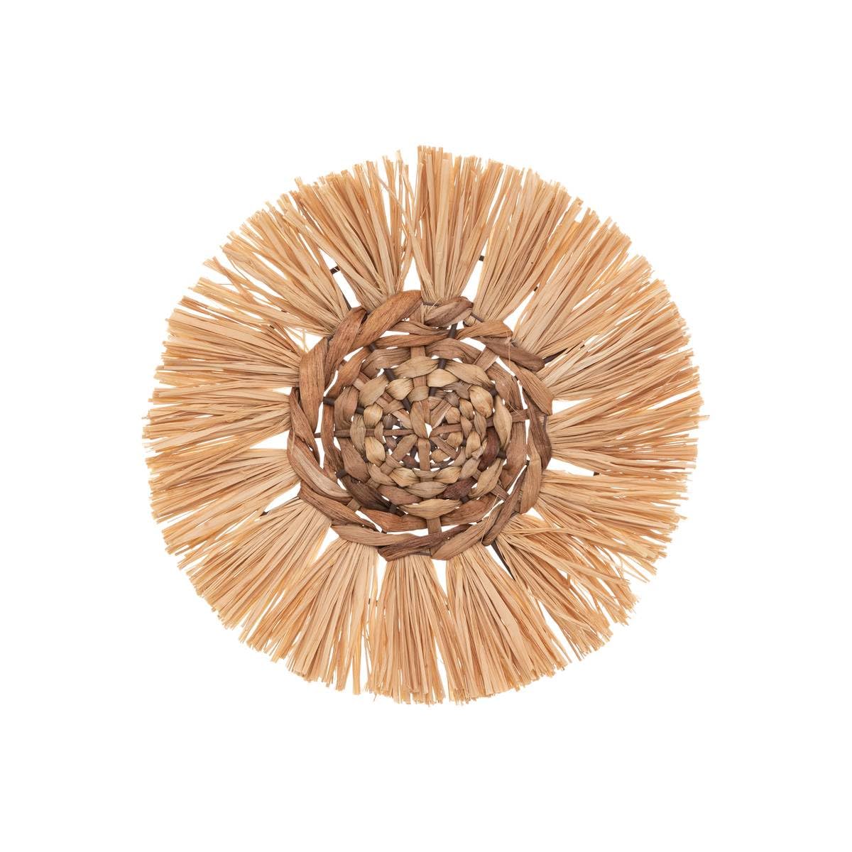 Set of 3 Wall Decoration - Raffia D25 cm - Atmosphera Interior Designer, beige - Image 4