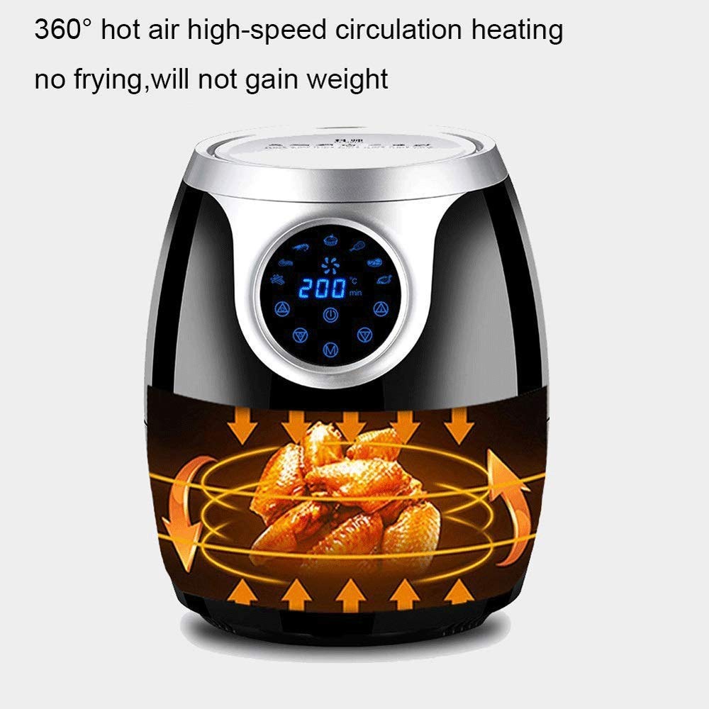 Friggitrice ad aria multifunzione, friggitrici ad aria calda Forno con preimpostazioni di cottura programmabili per friggere ad aria, arrostire, cuocere al forno e grigliare, dimensioni 33 cm * 28 cm