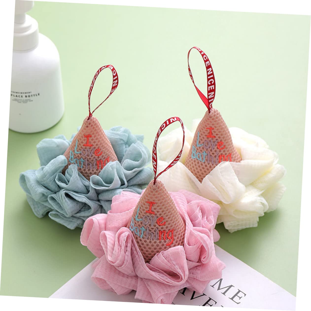FRCOLOR 6 Piezas bola de baño de helado esponja exfoliante de lufa esponja vegetal para niños esponjas esponja de ducha esponja vegetal reutilizable lindo toallita de baño depurador Maleza