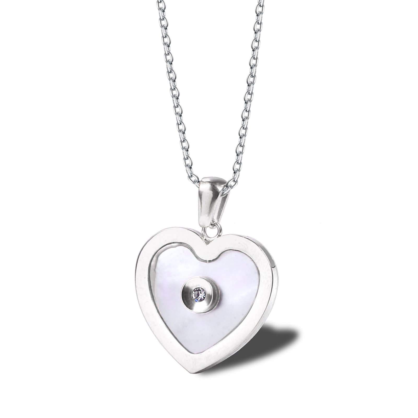 Pendentif acier inoxydable KZTHGNS pour femme avec zircone cubique rétro