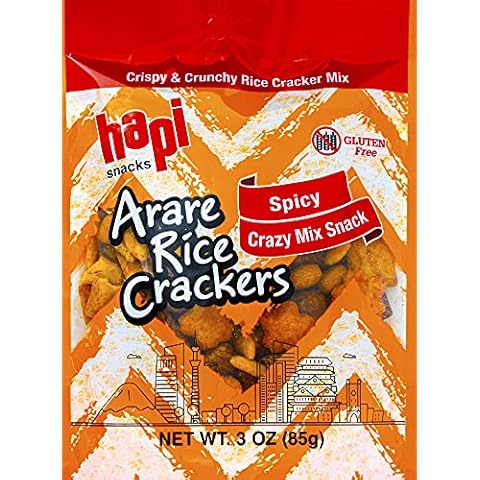 Hapi Spicy Crazy Mix Arare Rice Crackers, 3 oz (Pack of 12) Cover