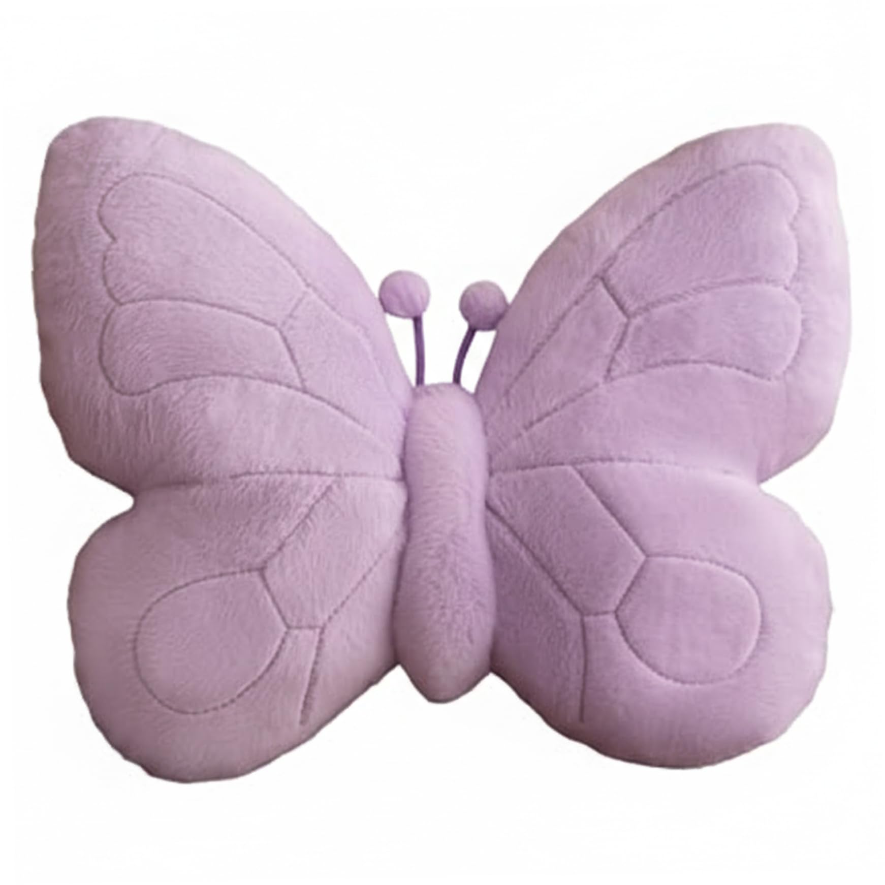 Uanqfegy Butterfly Throw Pillow for Bed Soft Mink Plush – Decorative Cushion for Bed Sofa Car & Living Room, Purple 18x15 Inch