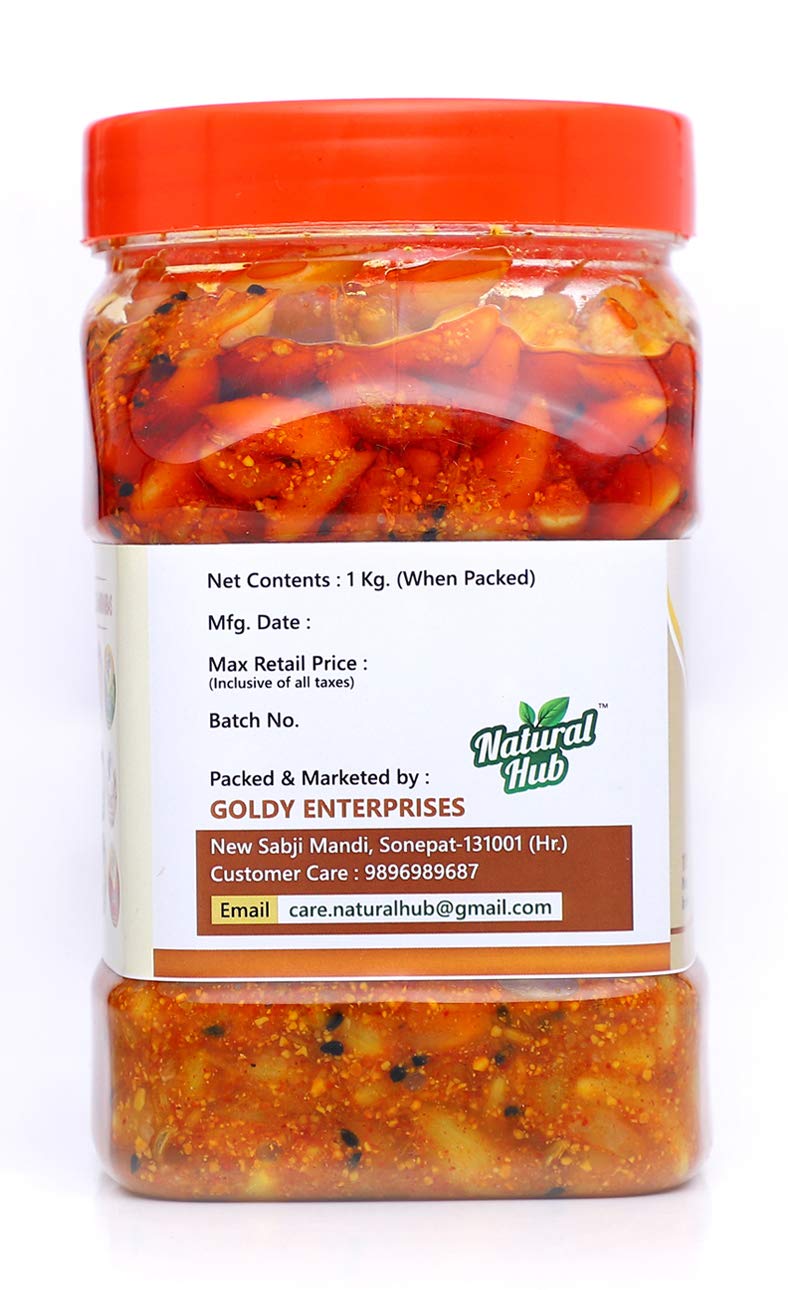 Natural Hub Homemade Garlic Pickle, Lahasun Ka Achaar, Marwadi Tadka (1kg) - Image 2 thumbnail