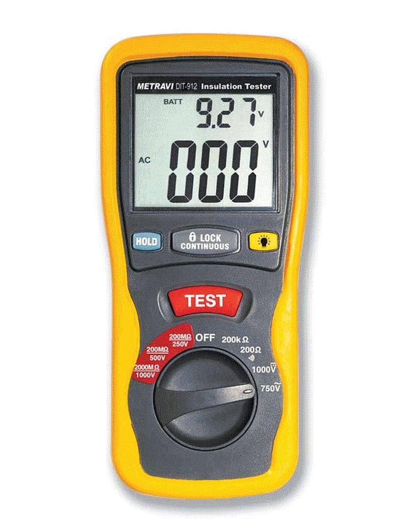 Metravi DIT-912 Fully-protected Digital Insulation Tester with Analogue Bargraph-image-34