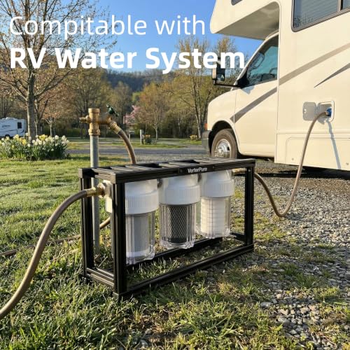 Image of S3 Mini External 3-Stage RV Water Filter System, Compact, 5 Inch Filters, Portable Clear