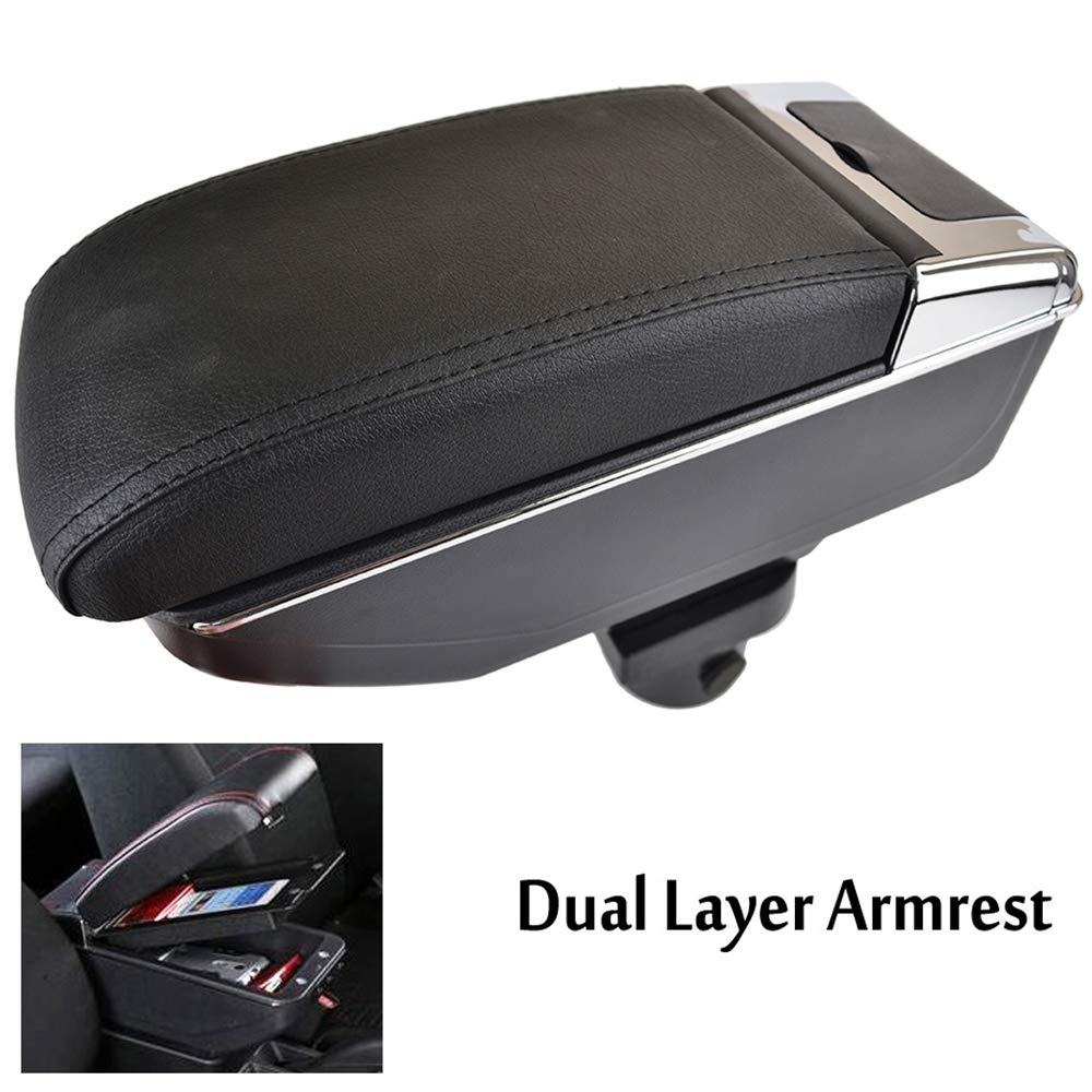Auto Stijl Zwarte Middenconsole Doos Voor Toyota Yaris Vitz Hatchback 2006 2011 New Armrest 2008 201011454