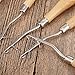 Pangda 6.2 Inch Wooden Bent Latch Hook Crochet Needle Hook Tool, Set of 5