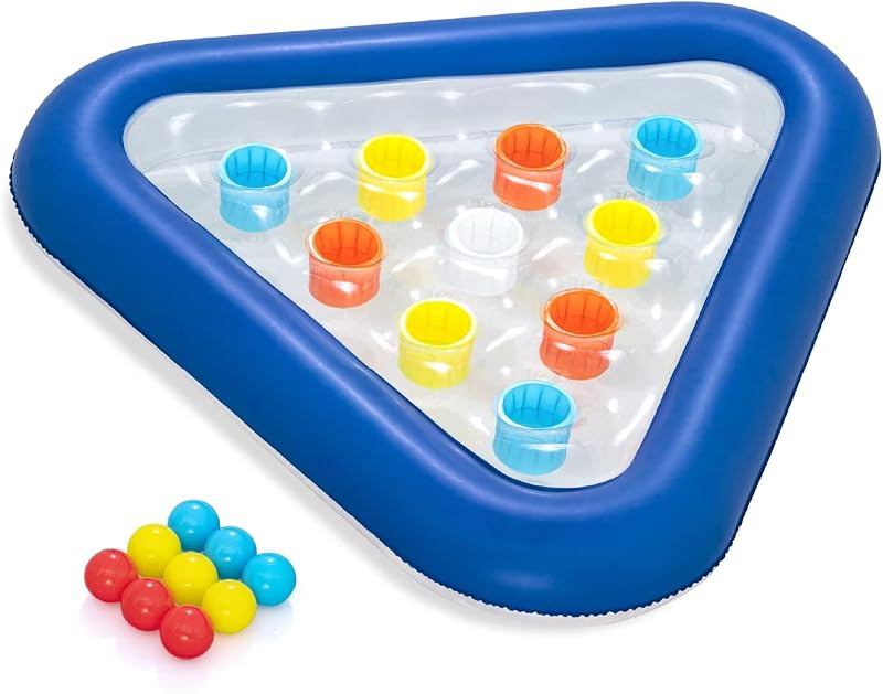Inflatable Pool Ball Game | Family Swimming Pool Game, Water Pong Ball Game, Kids and Adults, Blue, 105 x 79 cm