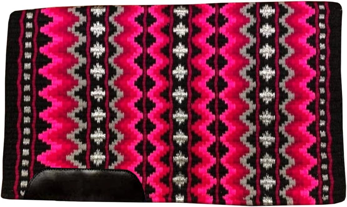 HUMAYL Saddlery Saddle Pad/Blanket for Horses Western Show Horse Saddle Blanket New Zealand Design Handmade Wool Saddle Blanket Top Wool Saddle Pad Regular Size : 34" L x 36" W x 1" inches PAD082