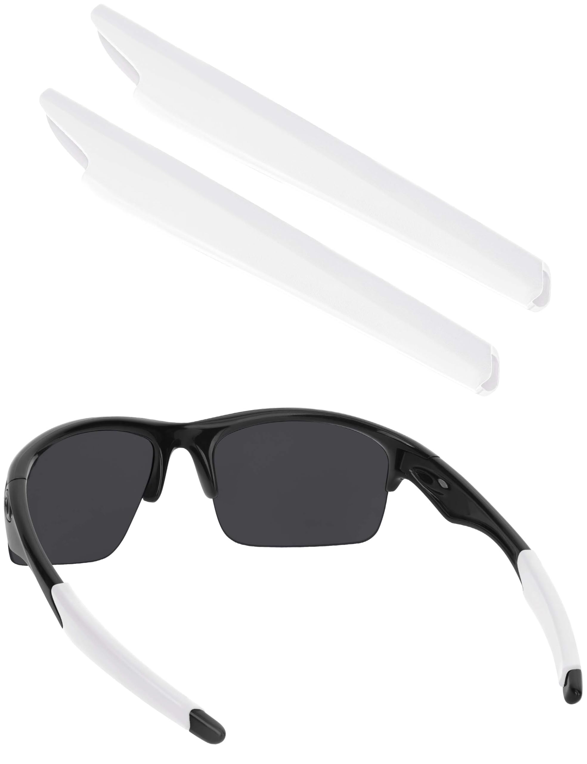 BLAZERBUCK Replacement Temple Sleeves Ear Socks for Oakley Bottle Rocket OO9164 Sunglass - White