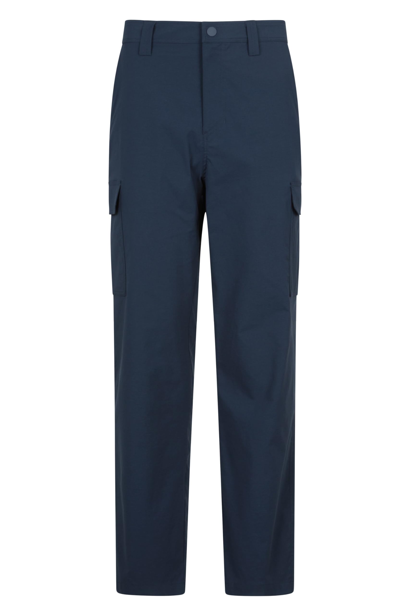 Mountain Warehouse Delta Mens Cargo Stretch Trousers - Stretchy Short Pants with UV Protection & Lots of Pockets - Spring Summer, Walking, Hiking & Outdoors Navy Men's W34
