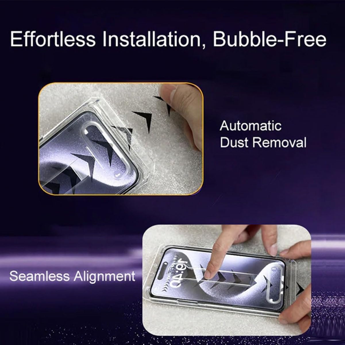 Proteggi-schermo In Vetro Temperato Per IPhone 17 Pro Max, Privo Di Polvere, Durezza 9H, Trasparente HD, Facile Applicazione, Compatibile Con 15, 14, 13, 16, Senza Bolle - Foto 12