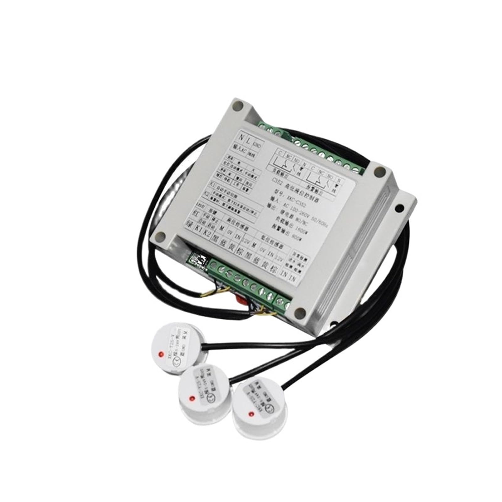 EDEDE Sensor de Nivel de líquido, Sensores de Nivel de líquido sin Contacto y Controlador de Suministro de Agua automático XKC-C352 AC110-220 con Interruptor de Nivel de Agua(XKC-C352-3P Overflow)