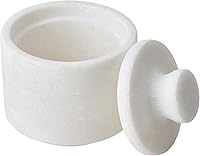 Vista 2 de Bodega de sal de mármol blanco con tapa