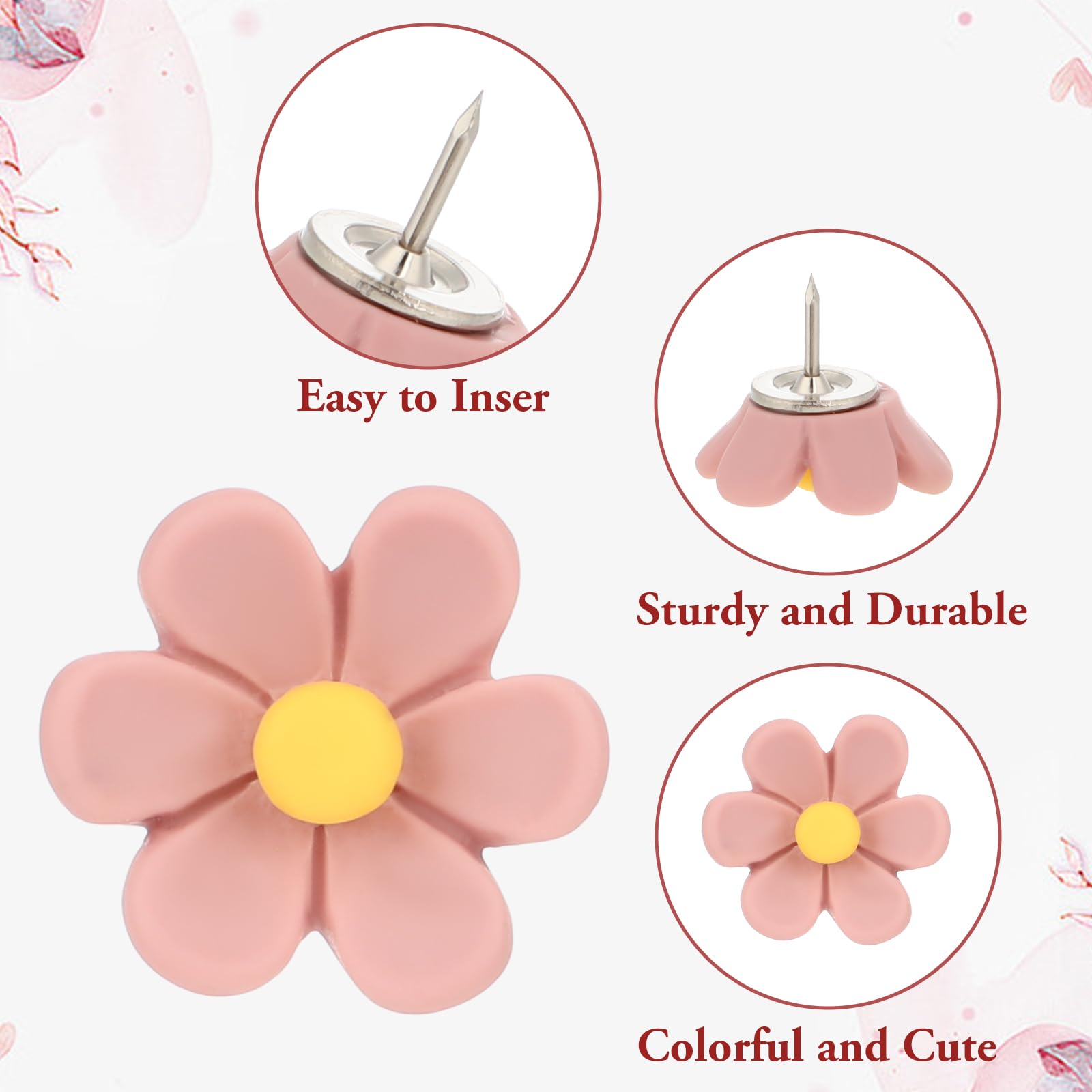 200 Stück Rosa Pinnnadeln Set – Reißzwecken, Clips & Nägel Für Pinnwand & Deko