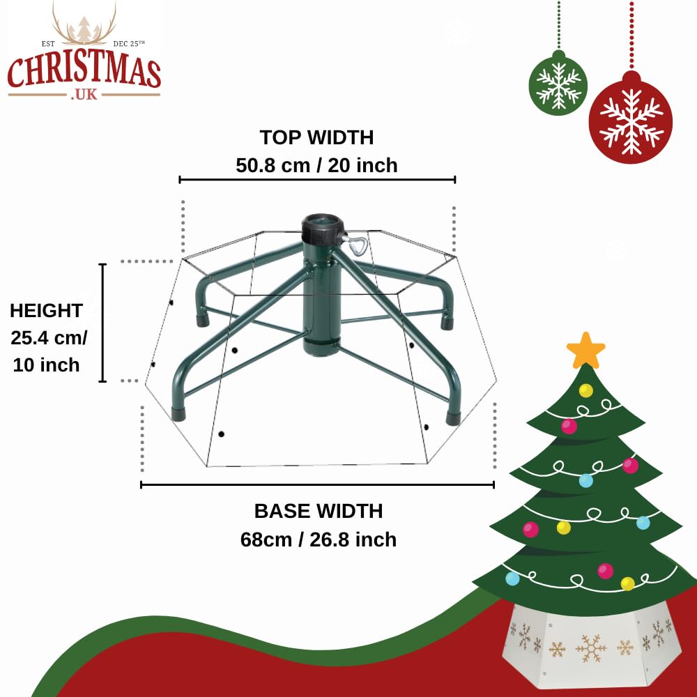 Christmas Tree Collar - Cream and Gold Metal Christmas Tree Skirt, White & Gold, 26.8 inches - Image 3