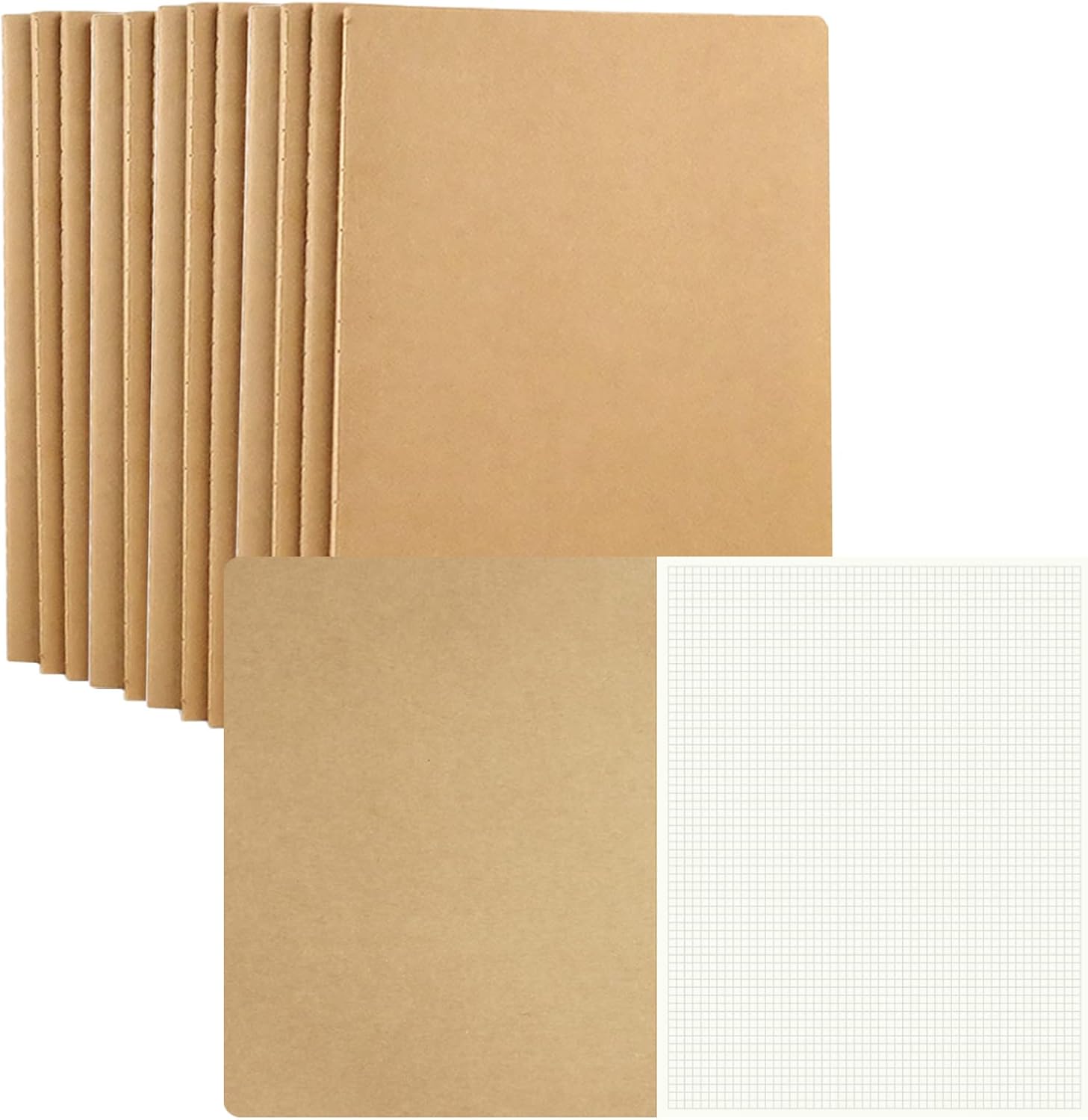 zmybcpack 12 Pack 8.5x11 inch Large Graph Paper Notebook