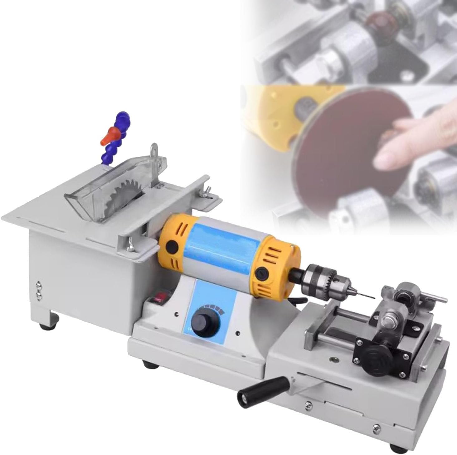 Gemstone Polishing Grinding Machine, 800-10000rpm DIY Jewellery Lapidary Saw, for Gold Silver Jewellery Polishing Machine Cutting Machine Drilling Machine Model:A