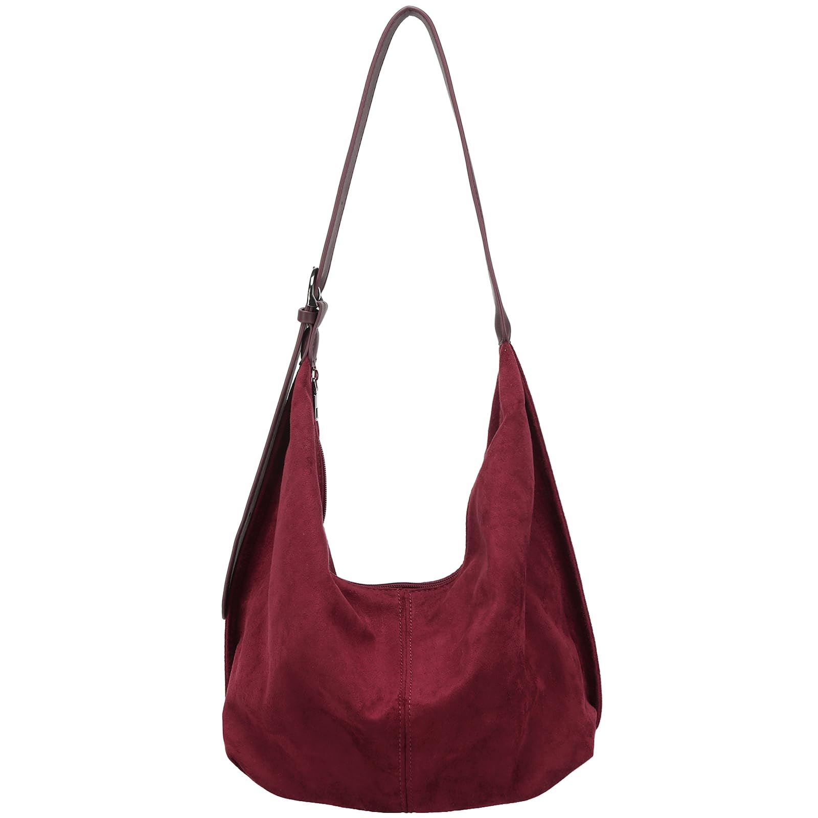 Slouchy Suede Hobo bag for Women Casual Shoulder Bag Crossbody Tote Purse