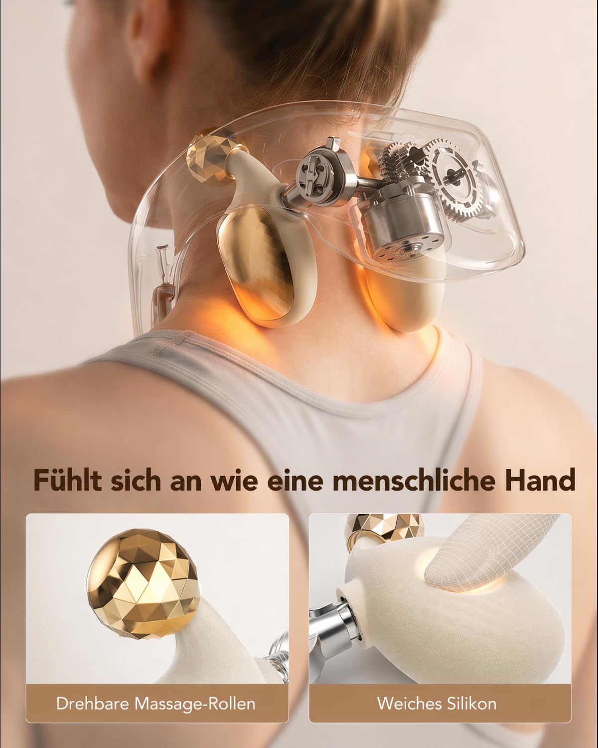 SKG Nackenmassagegerät mit Wärme & Musik, App, Shiatsu Kabellos, PS700 | Elektrisches Massagegerät gegen Nackenschmerzen, Tiefengewebsmassage, Tragbar für Büro & Reise, Geschenk für Damen & Herren