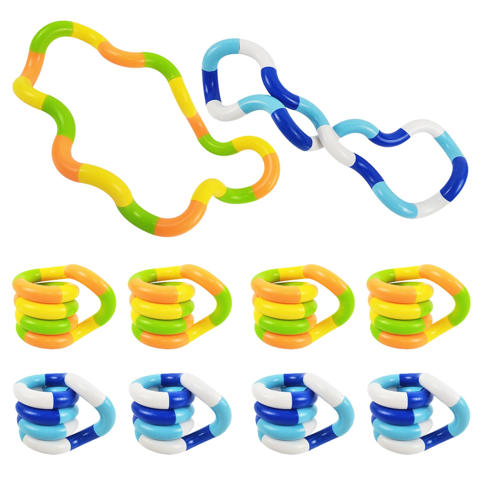10 Pezzi Twister Fidget Toy, Twister Fidget Giocattolo, Fidget Toy Tangle, Fidget Twister Mano Giocattolo, Hand Toys for Autism,Hand Eye Coordination Toy,Decompression Toy Set