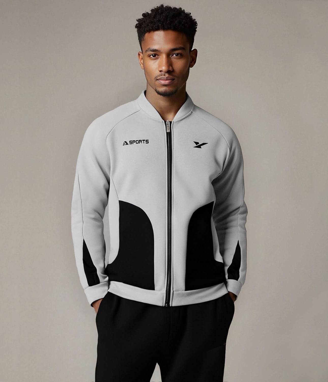 UOUA Mens Tracksuits 2 Piece Set Long Sleeve Sweatsuit Outfits Workout Jogging Suits - Image 3