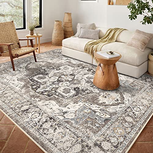 Youfortong Area Rugs 8X10 Washable Non-Slip Boho Rug Stain Resistant Rugs For Living Room Dining Room Bedroom Low-Pile And Ultra Soft Area Rug (Beige, 8X10) #TOP5