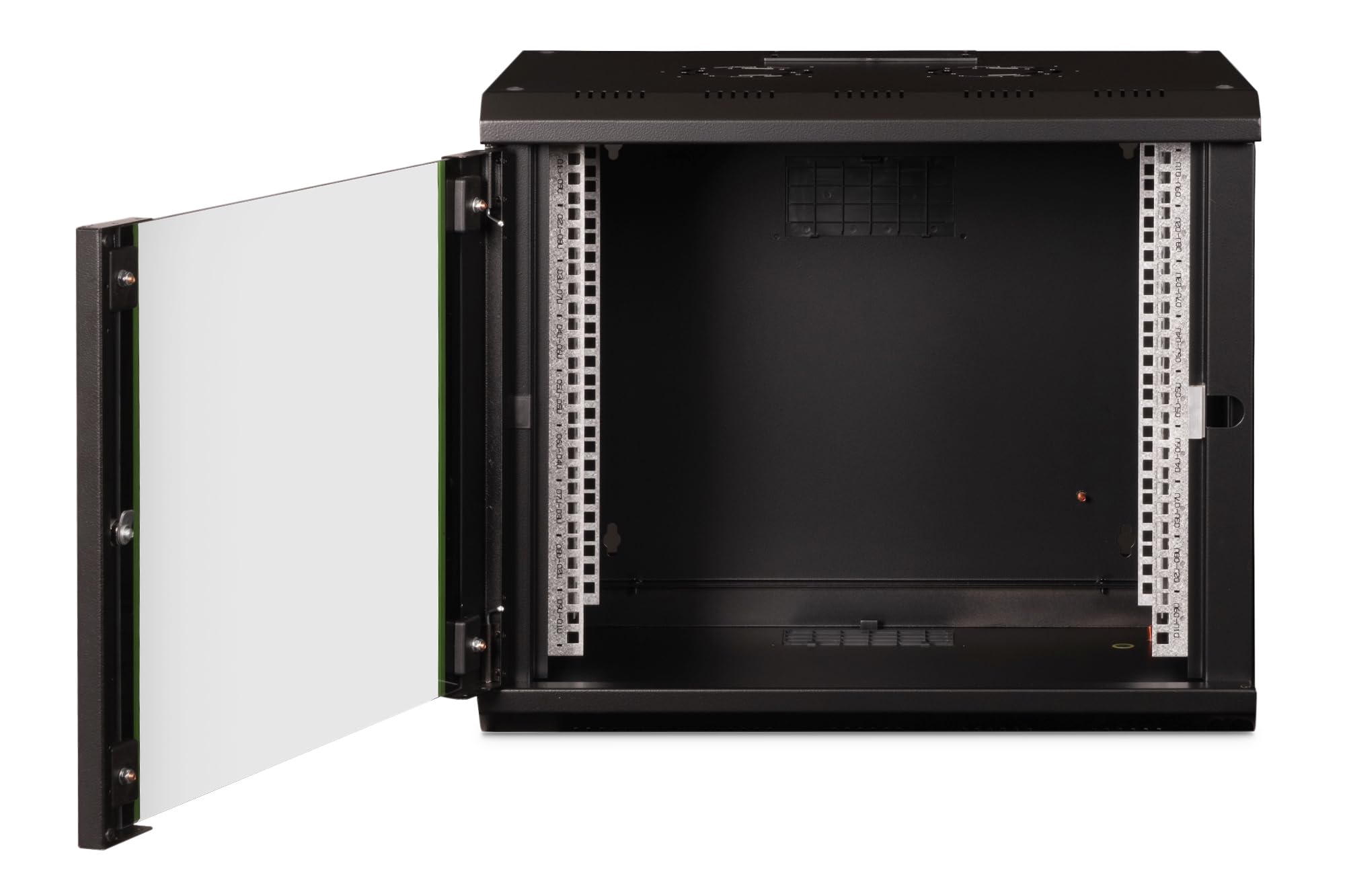 DIGITUS Szafa sieciowa – szafa rack 19 cali – 9U – 600 mm x 450 mm (szer. x gł.) – głębokość użytkowa 370 mm – montaż na ścianie – nośność 100 kg – Szklane drzwi – IP20 – seria Unique – czarna