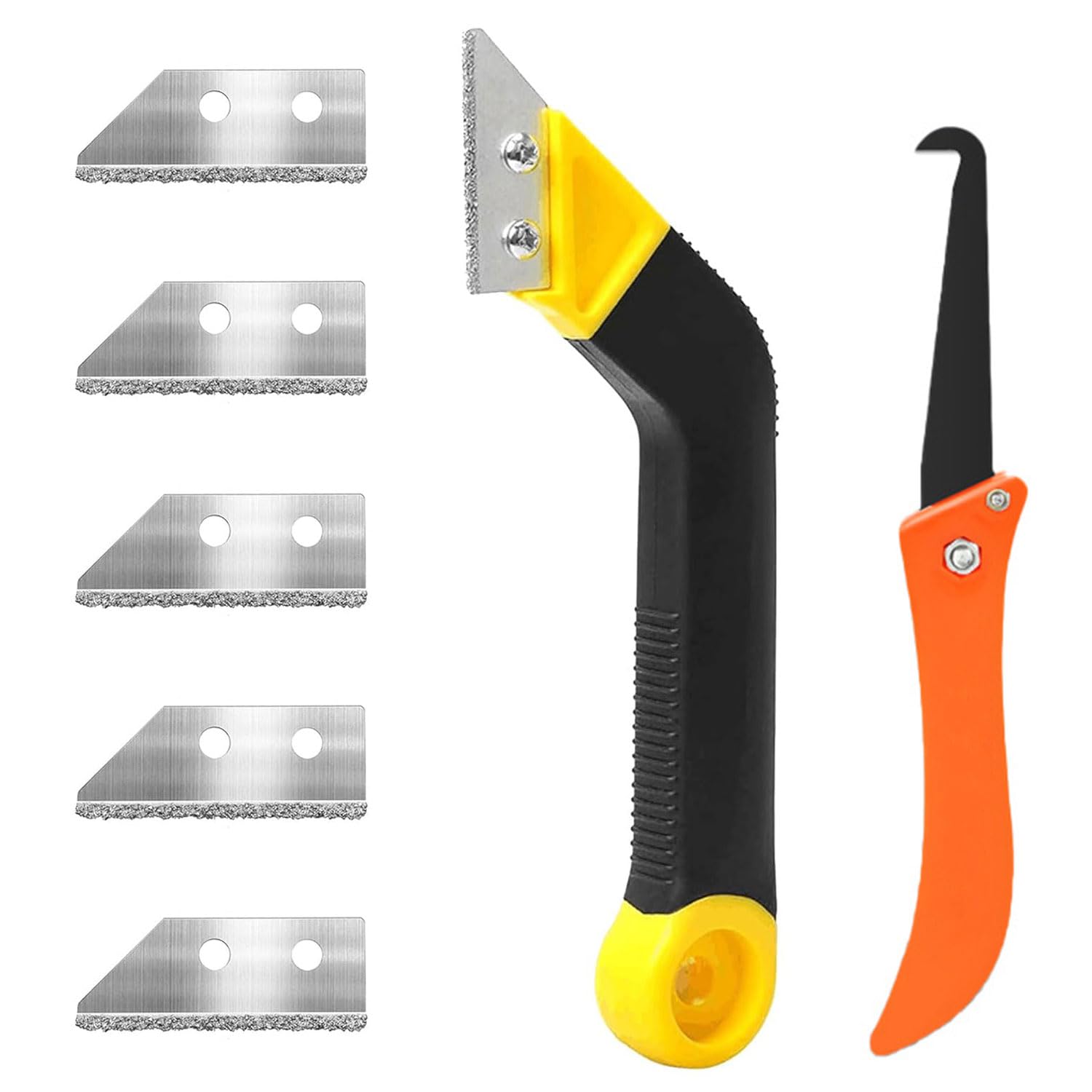 Pro Grout Removal Tool, Grouting Tool with 5 Pieces Extra Replacement Accessories