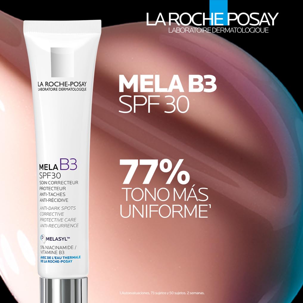 La Roche Posay Crema Despigmentante Intensiva, Fotoprotección SPF30, Intercepta el Exceso de Melanina, Efecto Glow Instantáneo, Fórmula con Melasyl y Niacinamida, Mela B3 Nueva, 40 ml