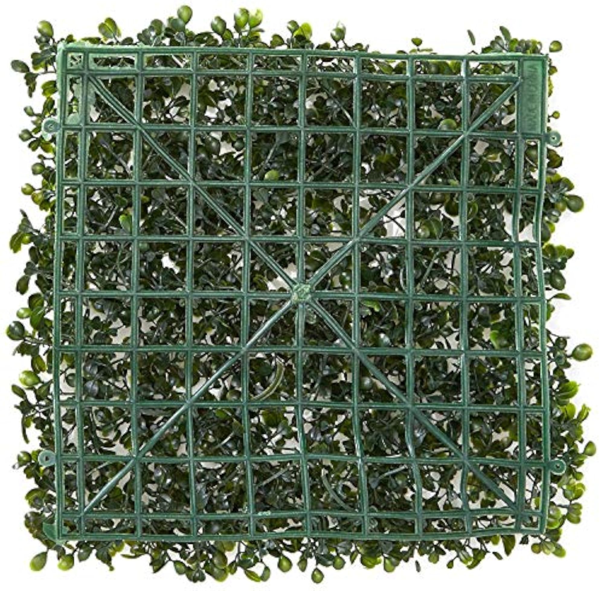 Decorative Square PVC Artificial Eucalyptus Boxwood Mat, Set of 2