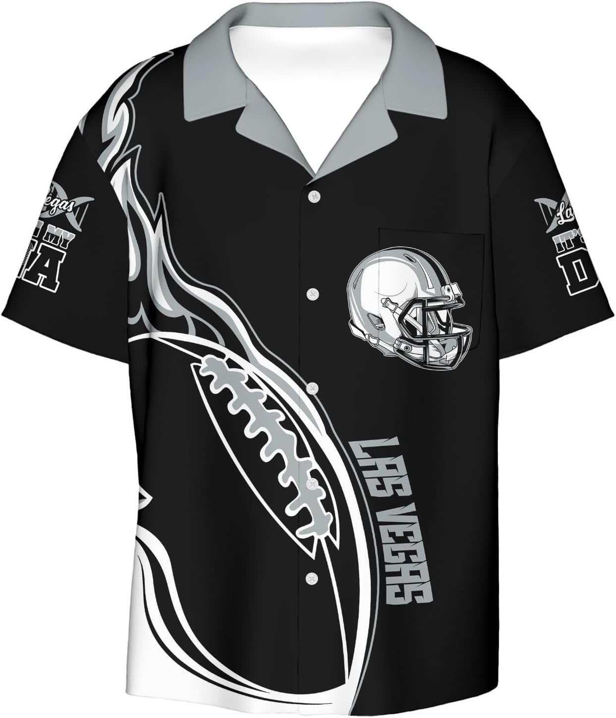 Unisex Football Sports Fan Hawaiian Shirts Short Sleeve, Button Down Shirt Present