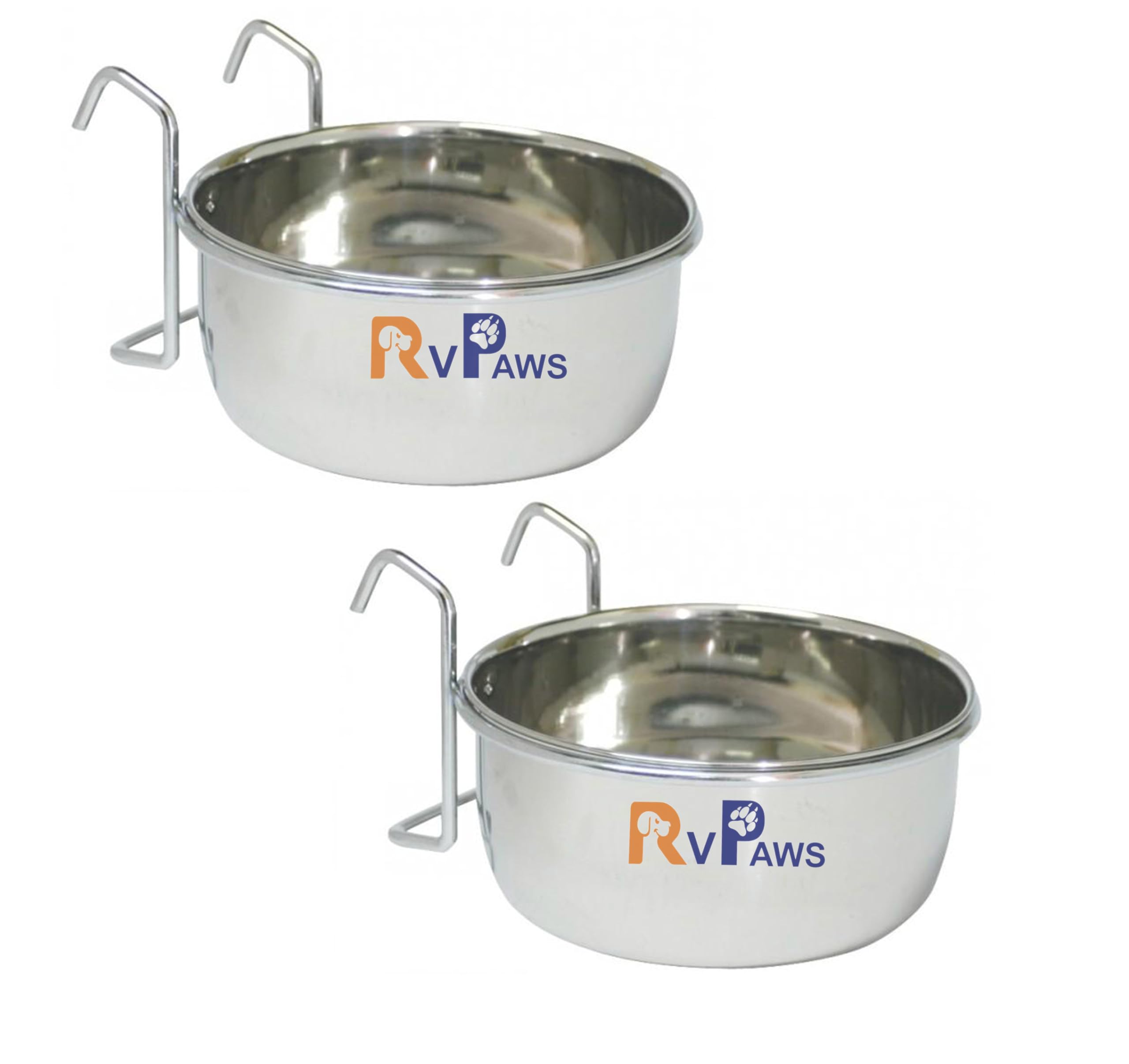 RvPaws Water Food Bowl Bird Cage Cups, Stainless Steel Bird Hanging Bowl,Bird Feeding Dish Cups,Animal Cage Water Food Bowl,Holder Parrot Water Food Dish Feeder 250 ML - Pack of 2 (B0DDJHLS7X) Amazon Price History, Amazon Price Tracker