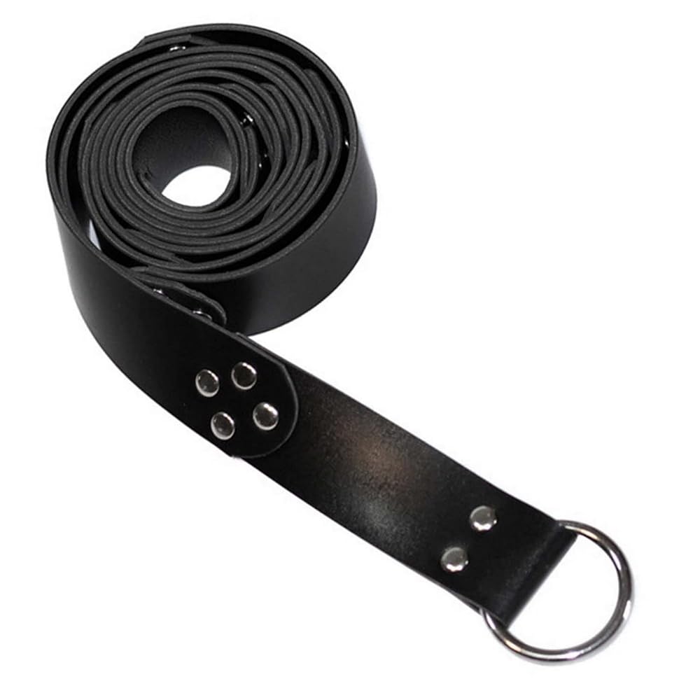 Viking O Ring Buckle Belt, PU Leather Ring Belt, Medieval