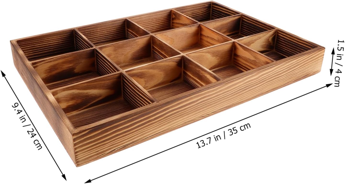 Multi-compartment Storage Box Tea Bag Holder Tea Organizer Craft Supplies Home Decor