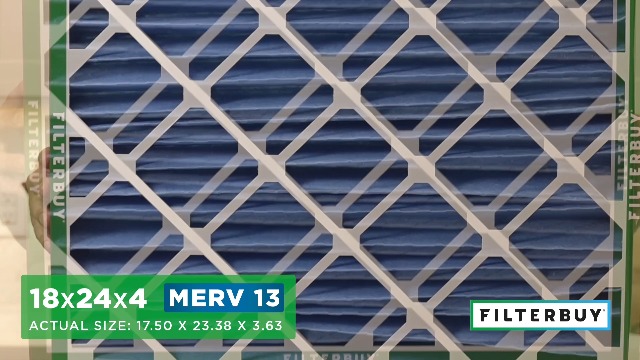 Image of Filterbuy 18x24x4 Air Filter MERV 13 Smoke & Allergy Defense (4-Pack)
