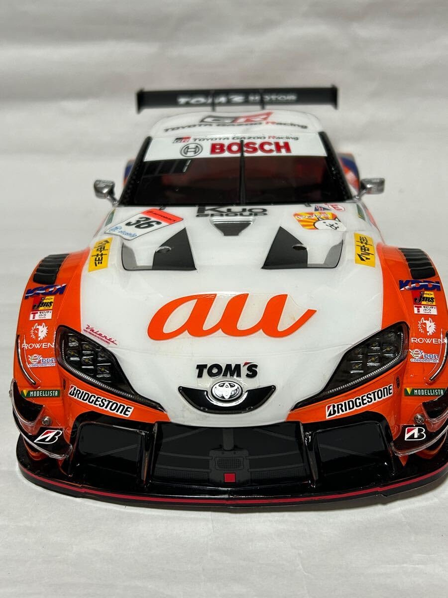 タミヤ TA07Rシャーシ及びau TOM'S GR SUPRAボディ 1/10 電動RCカー組立キット au TOM'S GR Supra 塗装済みボディ