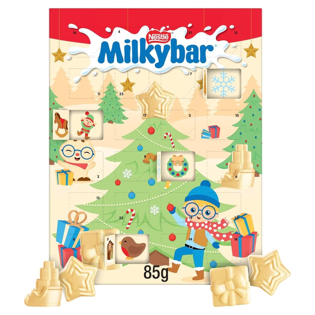 Milkybar White Chocolate Christmas Advent Calendar, 85 g