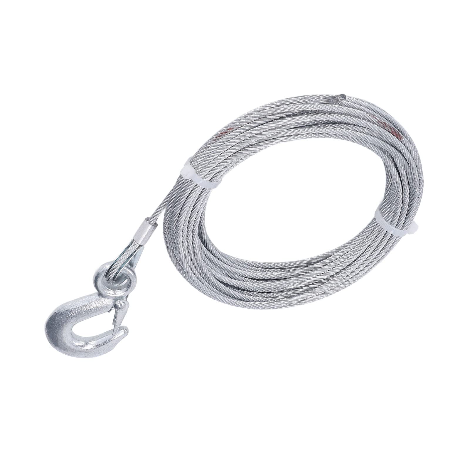 Cable pour Treuil,Cable De Acier De Remplacement pour Treuil, Câble De Treuil De Rechange, Câble métallique de treuil 4 mm x 12 m Câble de 2 000 lb Résistance Acier inoxydable Galvanisé Remplacement