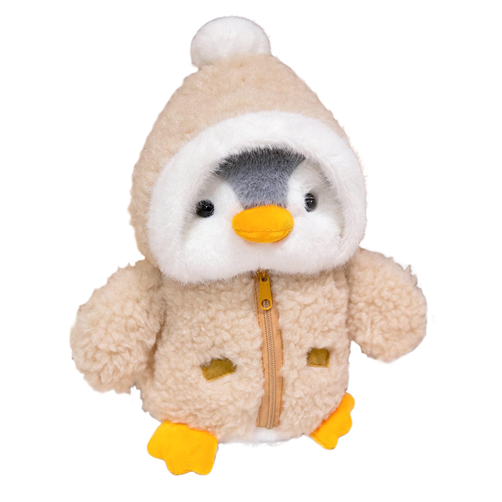 CHUNLINLAODA Penguin Plush Toy 25cm Penguin Stuffed Animal Penguin Plush Animals Dolls Kawaii Penguin Pillow Stuffed Toy Cute Stuffed Animals Soft Toy for Christmas Birthday New Year Gifts (Brown) โ image 1