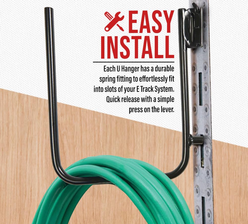 Mytee Products (8 Pack E-Track Square Bracket, Tie-Down Accessories w/E Track Spring Fitting, 9