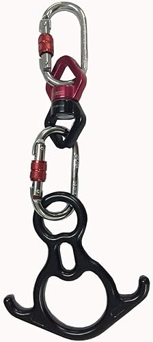 F.Life Kit de hardware de seda aérea, resistente, 30 kN, figura de rescate de 8 y 30 KN giratorios y mosquetones de acero de 25 KN, hamaca de yoga,