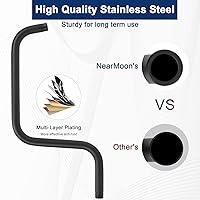 Vista 3 de NearMoon Brazo de extensión de ducha en forma de S con brida, tubo extensor de cabezal de ducha de tiro alto, extensión horizontal, conexión