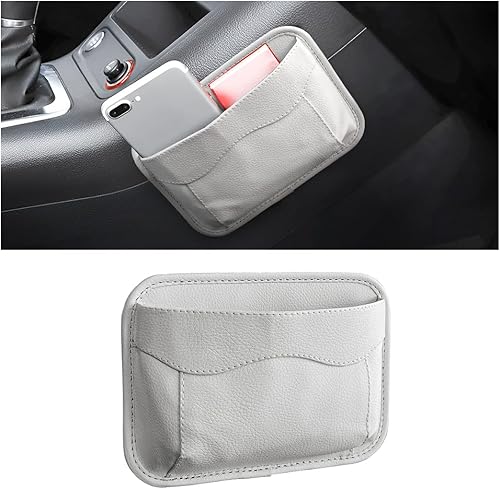 Miniatura 10 de Osilly Car Seat Side Pocket Organizer, PU Leather Pen Phone Sunglasses Holder Tray Pouch Seat Gap Filler, Mini Storage Bag Car Interior Accessories