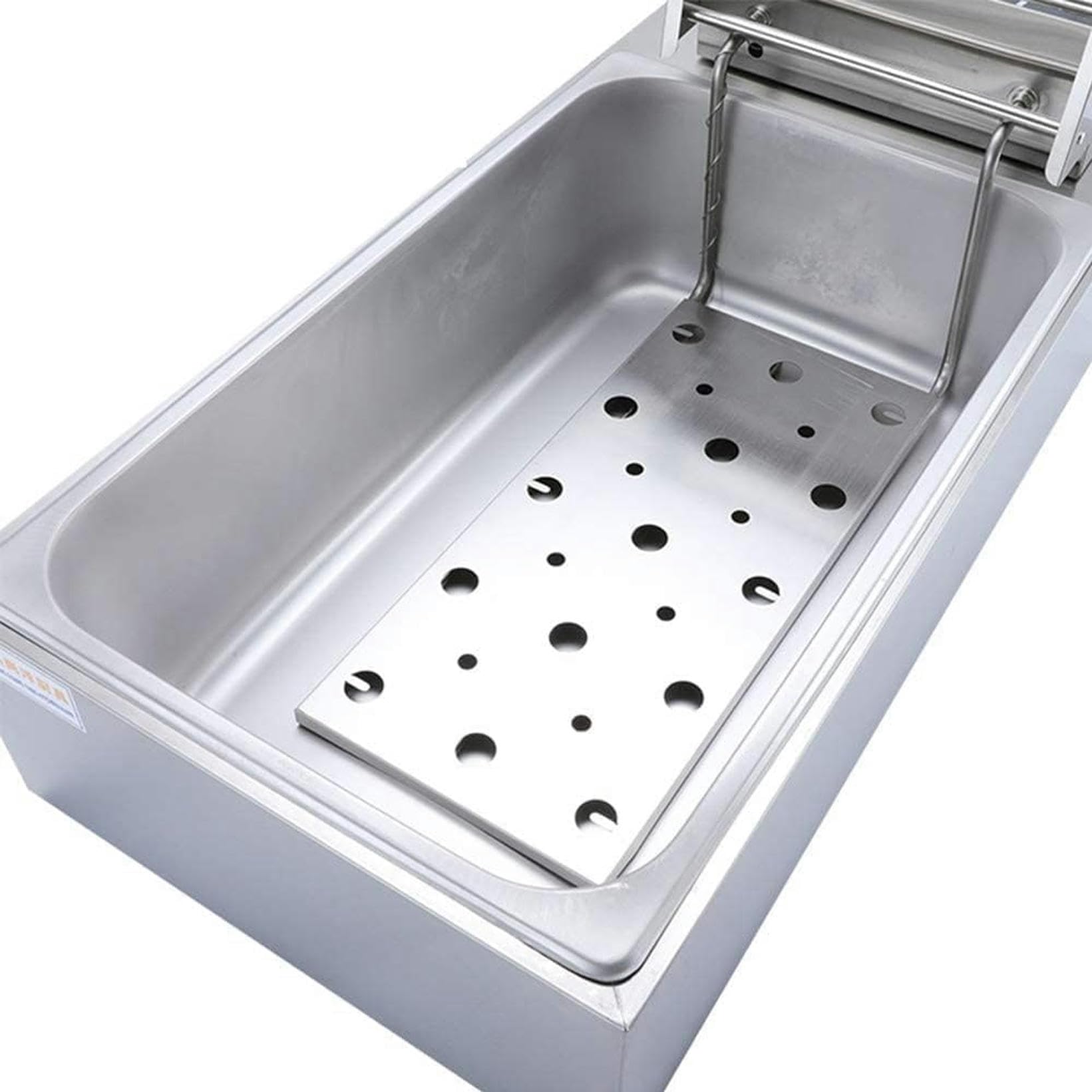Cuocispa Elettrico, Cuocispa, Macchina per Pasta con Cestello A 6 Fori, Macchina per Cuocere La Pasta in Acciaio Inox per Uso Commerciale E Domestico, per Casa E Ristoran,