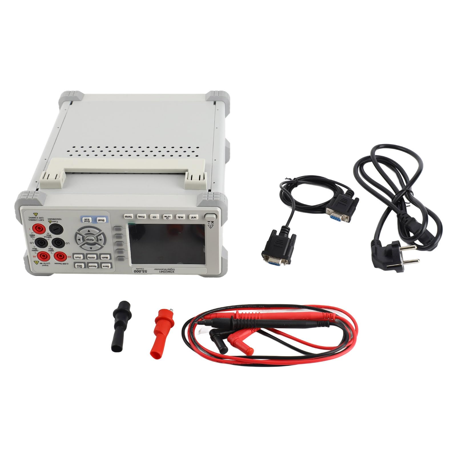 FTVOGUE Multímetro Digital 55000 Cuentas True RMS Probador Multifunción Pantalla LCD de 3,7 Pulgadas con Voltaje CA CC Resistencia de Corriente Capacitancia Diodo Prueba de (Enchufe de la UE 100-240V)