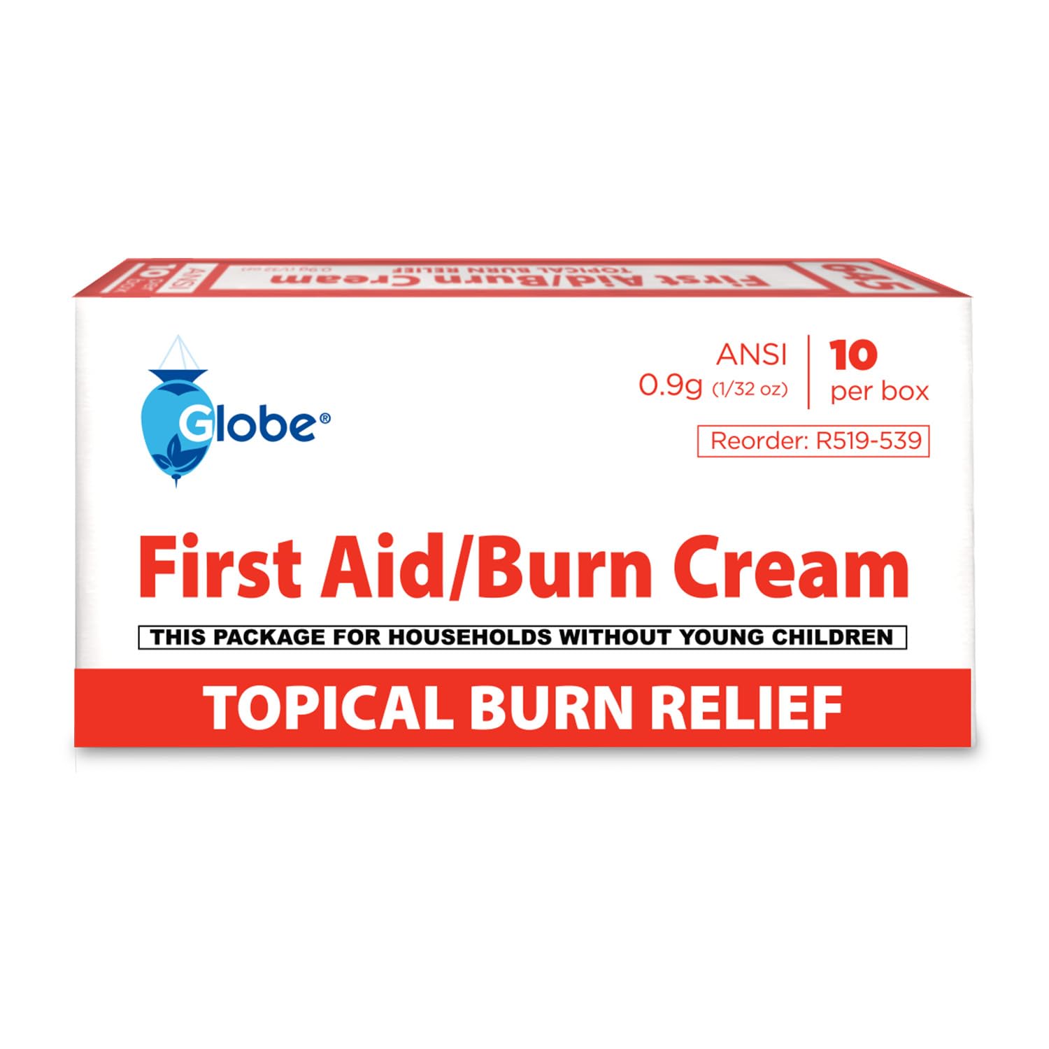 Globe First Aid Burn Cream 0.9g Packets, (10 Packets) Advanced First Aid Cream for Temporary Relief of Minor Burns, Cuts, and Scrapes (10 Packets) — Amazon image 3
